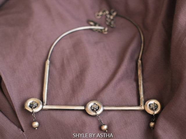 Moh Tricircle Geometric Necklace : SN1067