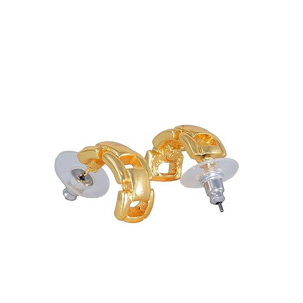 Stylish Gold Plated Geometric Stud Earrings For Women & Girls : 5010126-IGER