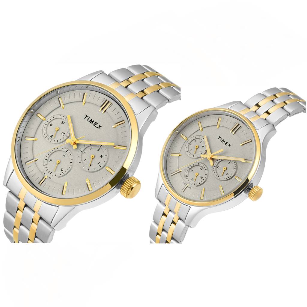Timex Trendline Round 44Mm Analog Pair Watch - Tw00Pr317 : TW00PR317