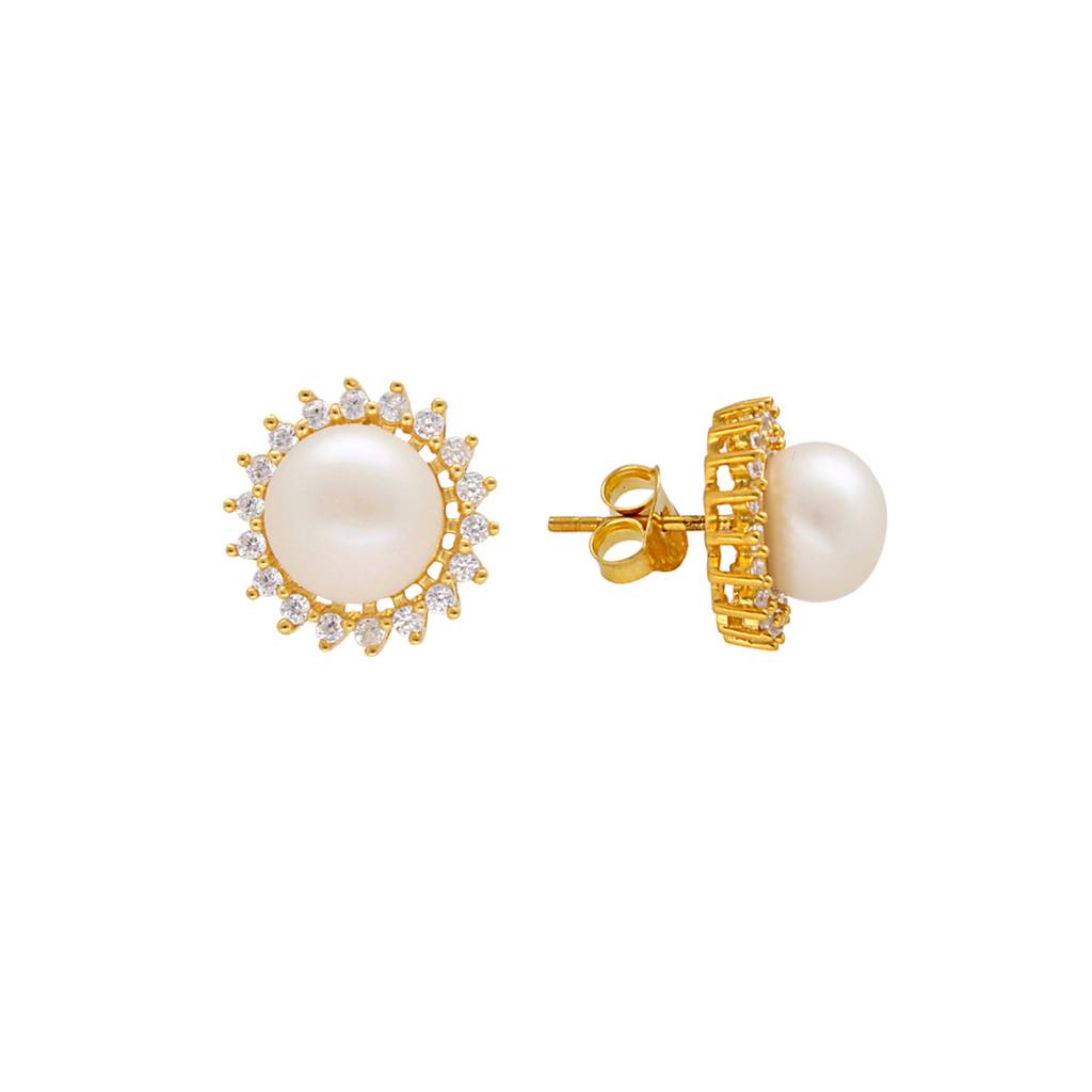 925 Rajata Stud Silver Earrings : JPMAY-22-127