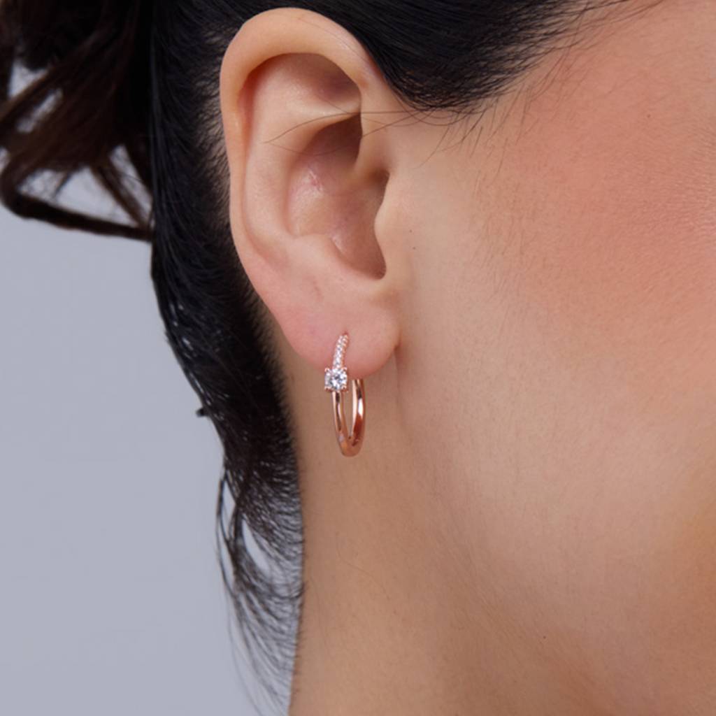 Kushal'S Fashion Jewellery -Plated Party 92.5 Sterling Silver Hoops & Huggies-180817 : 432276