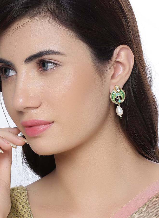 Manmayi Peacock Dance Earrings : 8907617979366