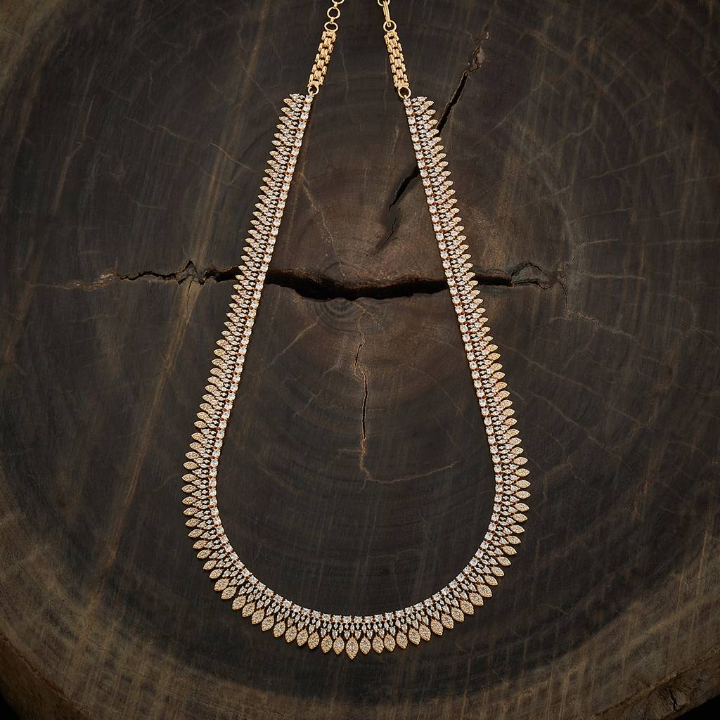 Kushal'S Fashion Jewellery White Gold-Plated Party Zircon Necklace -411023 : 411023