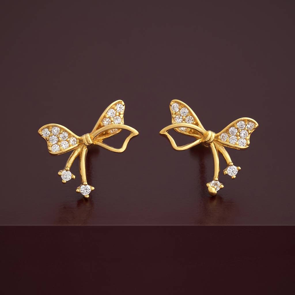 Kushal'S Fashion Jewellery Plated Zircon 92.5 Sterling Silver Studs-183082 : 437225