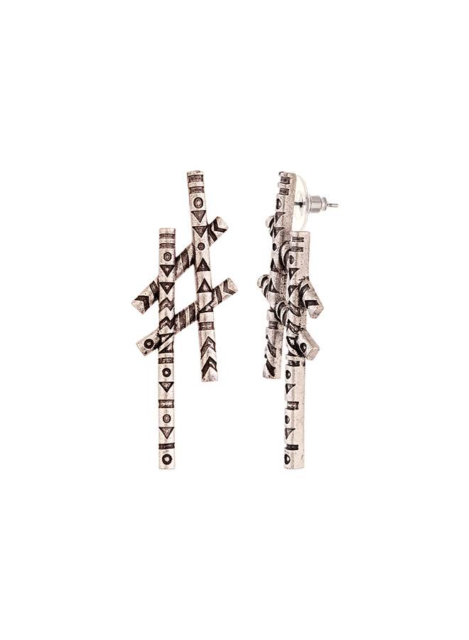 Aztec Bar Hashtag Earrings : 8905124032161