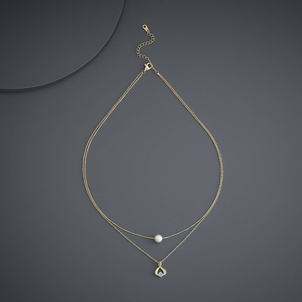 Kushal'S Fashion Jewellery Pearl  Party Trendy Pendant Chain Necklace-185845 : 443234