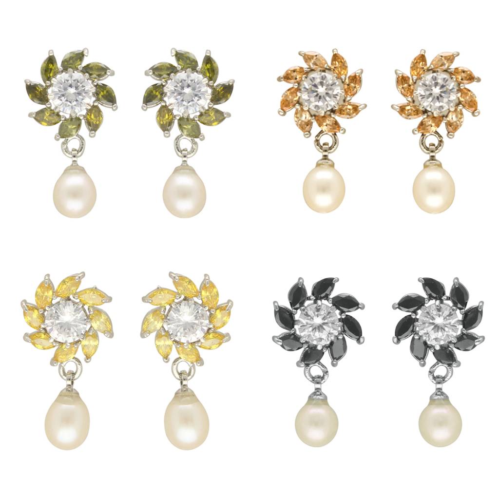 Kirak Combo Of 4 Pair Earrings : JPER-23-911