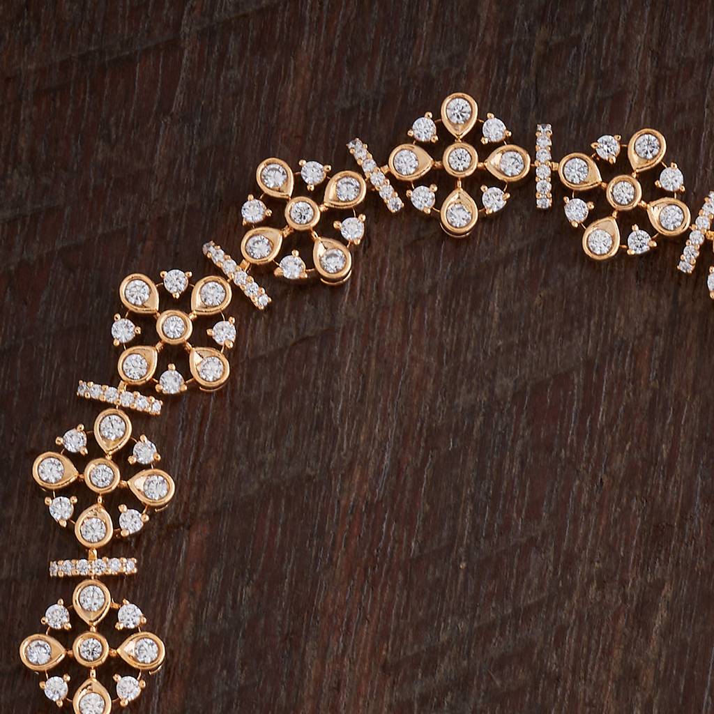 Kushal'S Fashion Jewellery White Gold-Plated Party Zircon Bracelet -417570 : 417570