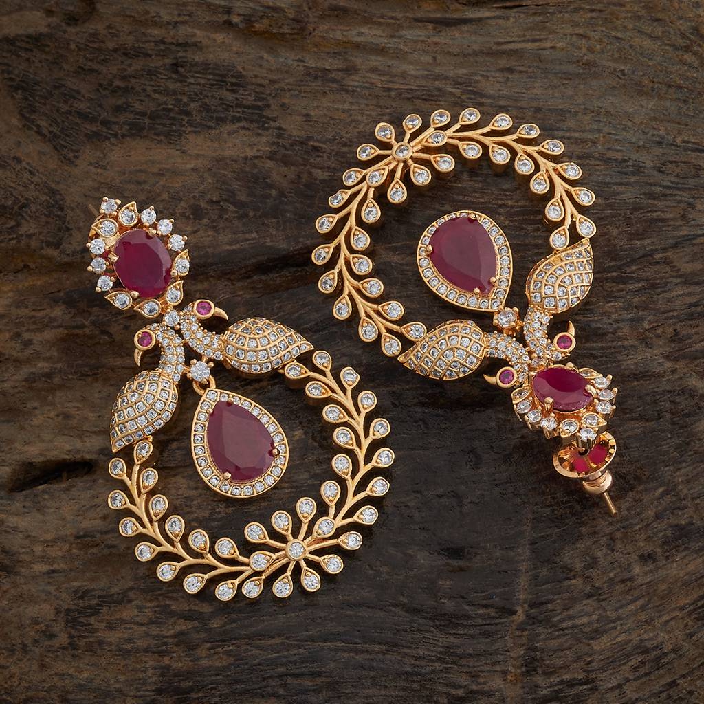 Kushal'S Fashion Jewellery Gold-Plated Bridesmaid Zircon Earring-173951 : 417549