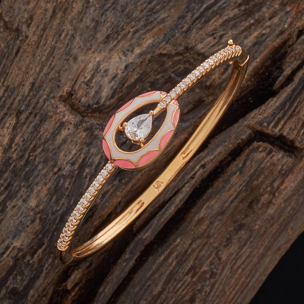 Kushal'S Fashion Jewellery  Gold-Plated Party Zircon Kada-182278 : 447619