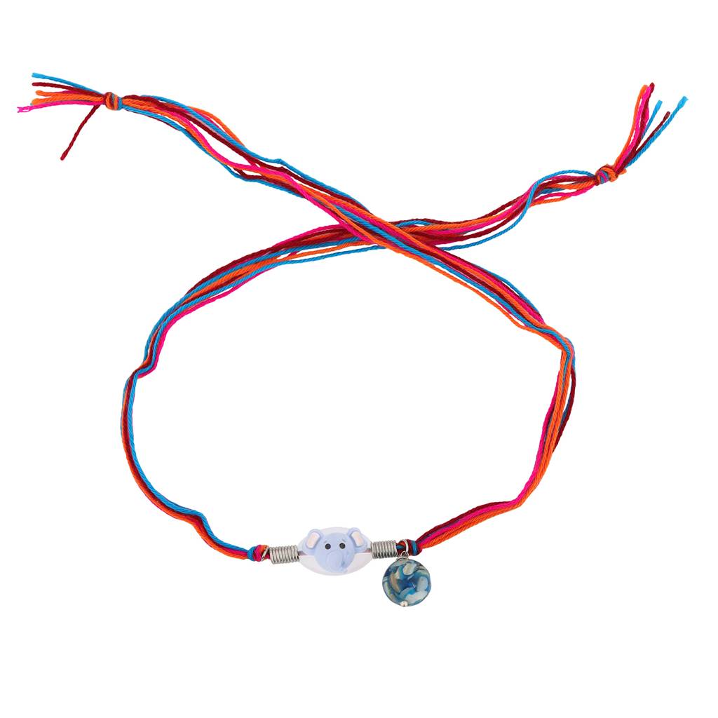 Playful Elephant Charm Kids Rakhi : 8905124561395