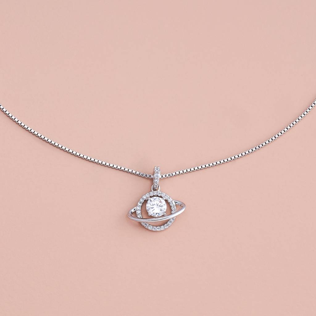 Kushal'S Fashion Jewellery White Rhodium-Plated Party Zircon Trendy Pendants-184936 : 441529