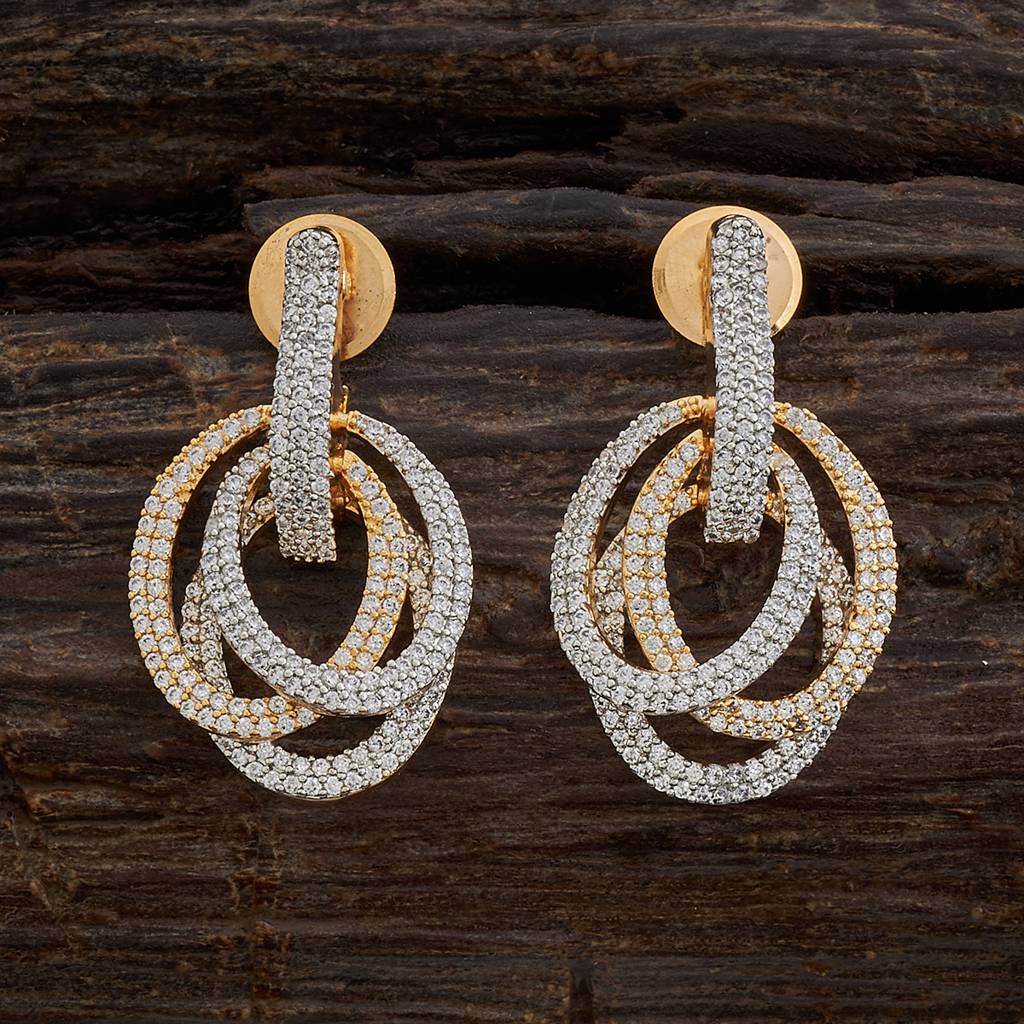 Kushal'S Fashion Jewellery Plated Party Zircon Drop Earrings-161791 : 398563