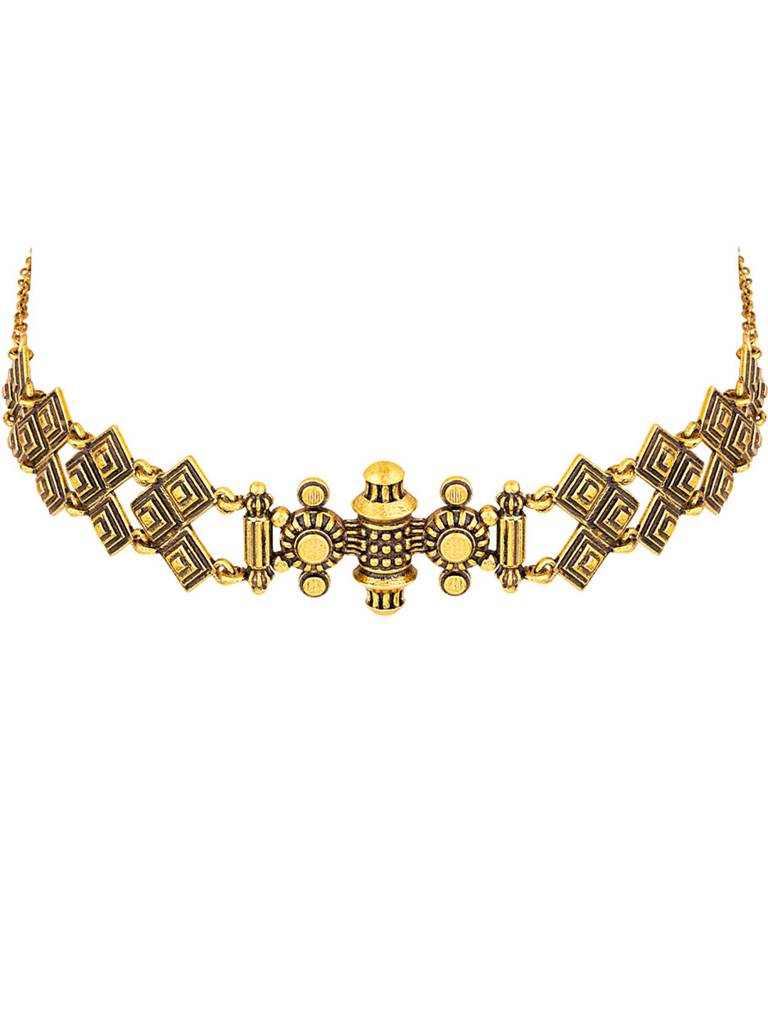 Temple Of Love Lattice Pattern Choker Necklace : 8905124065343