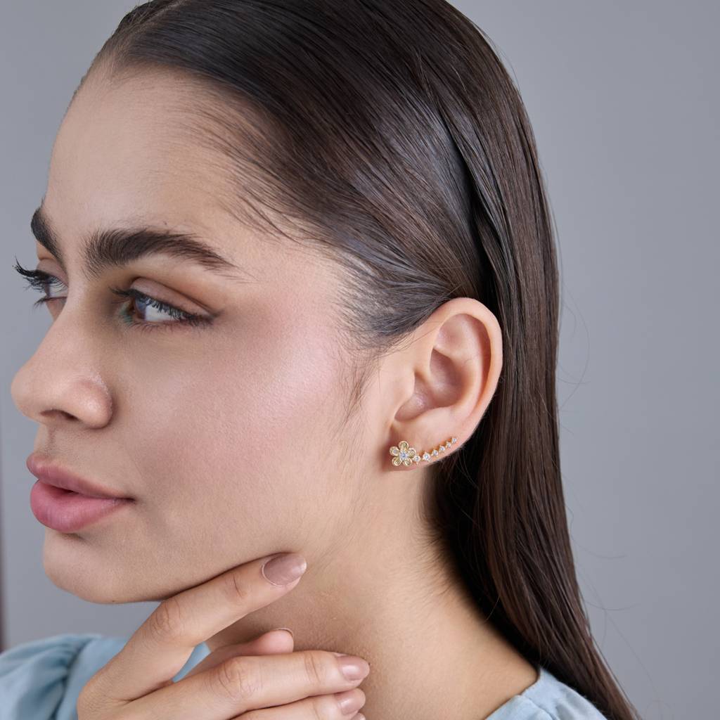 Kushal'S Fashion Jewellery White Gold-Plated Party Zircon Drop Earrings-186019 : 443602