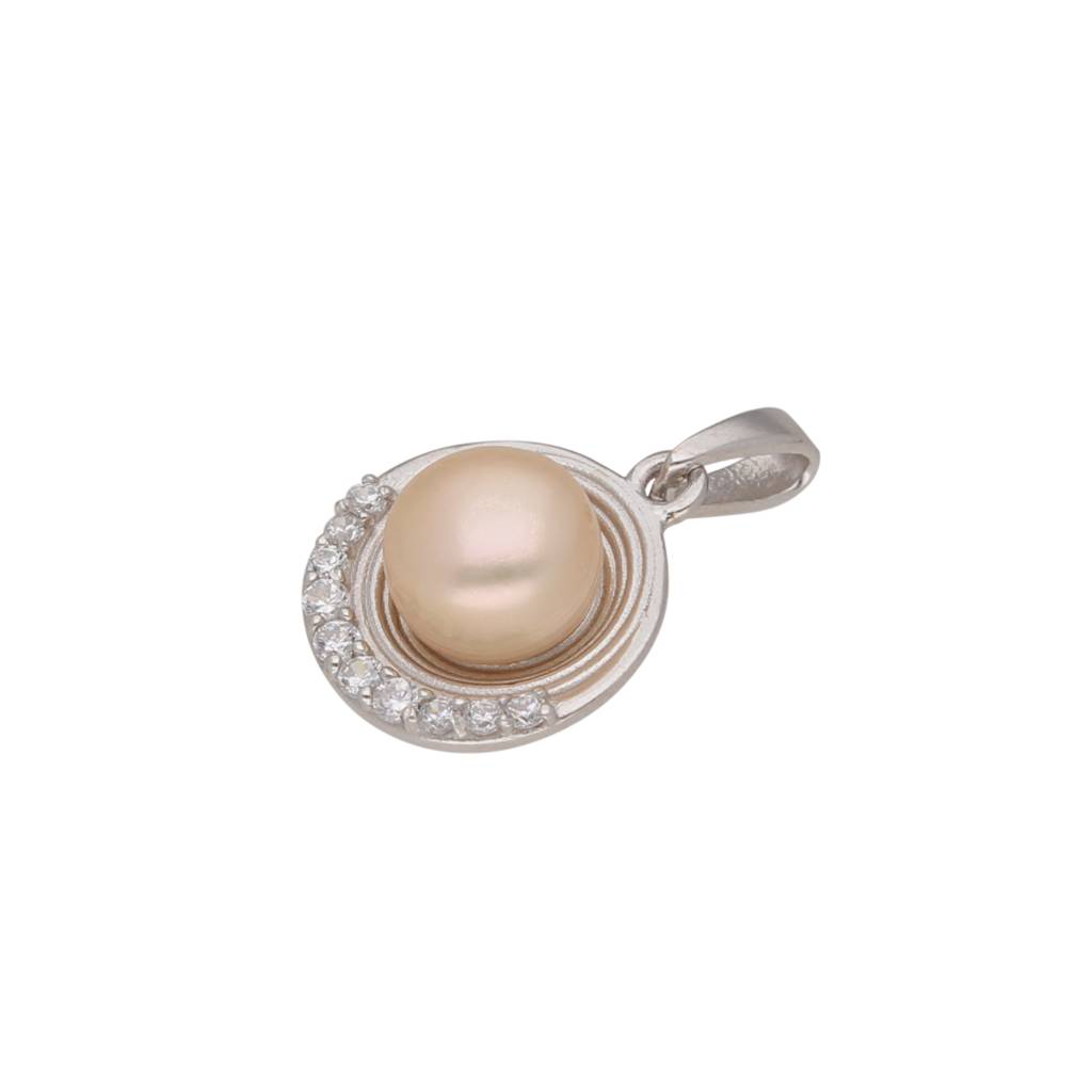 925 Silver Olivia Simple Pearl Pendant : JPMAY-22-153