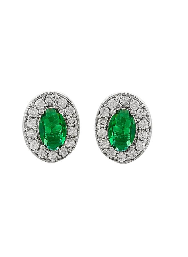 Sparkling Essentials Green Oval Cut Cz Box Set : 8905124480627