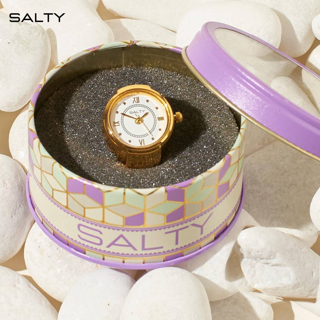Girl Boss Salty Watch Ring - Gold : RS12399
