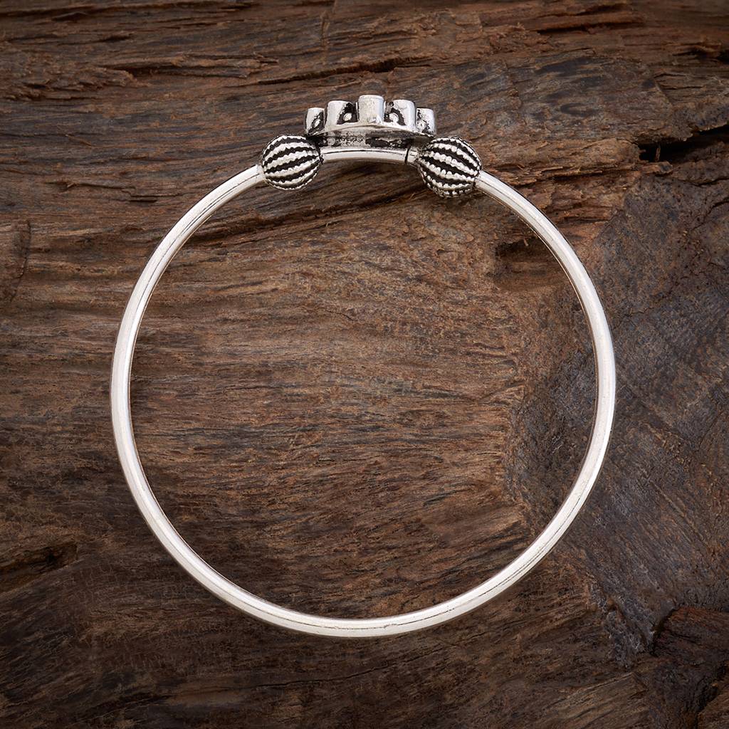 Kushal'S Fashion Jewellery Silver-Plated Stone-Studded Kada Bracelet-158240 : 435878