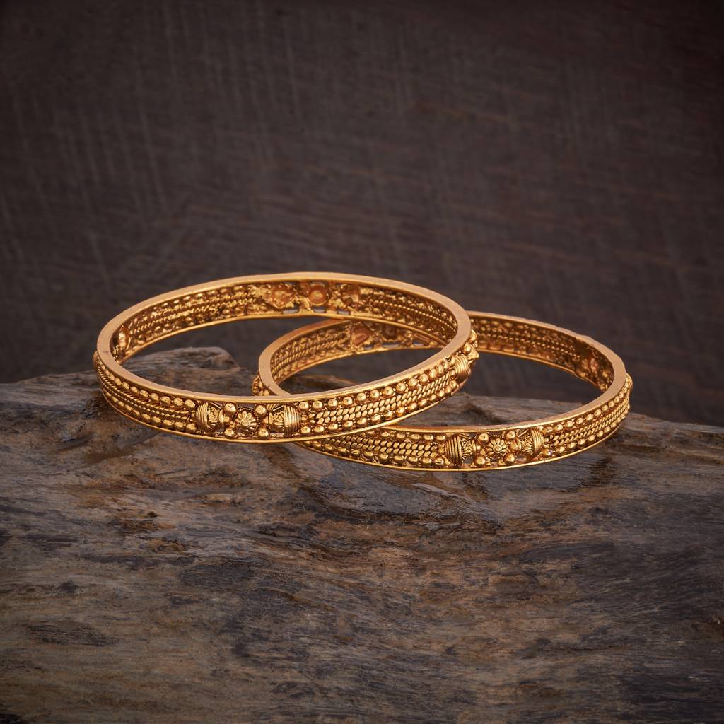 Kushal'S Fashion Jewellery-Plated Ethnic Antique Bangle-177903 : 426260