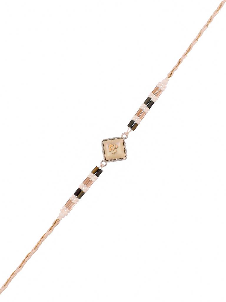 Men'S Om Beaded Thread Rakhi For Brother : 8905124524284