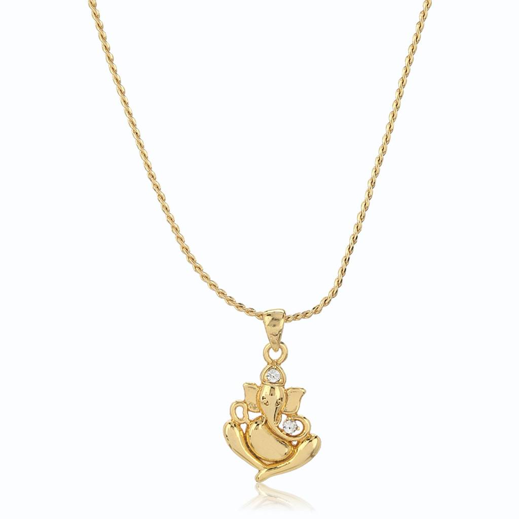 Estele Gold Tone Plated Ganesh Designer Pendant For Women : 858PENDANT