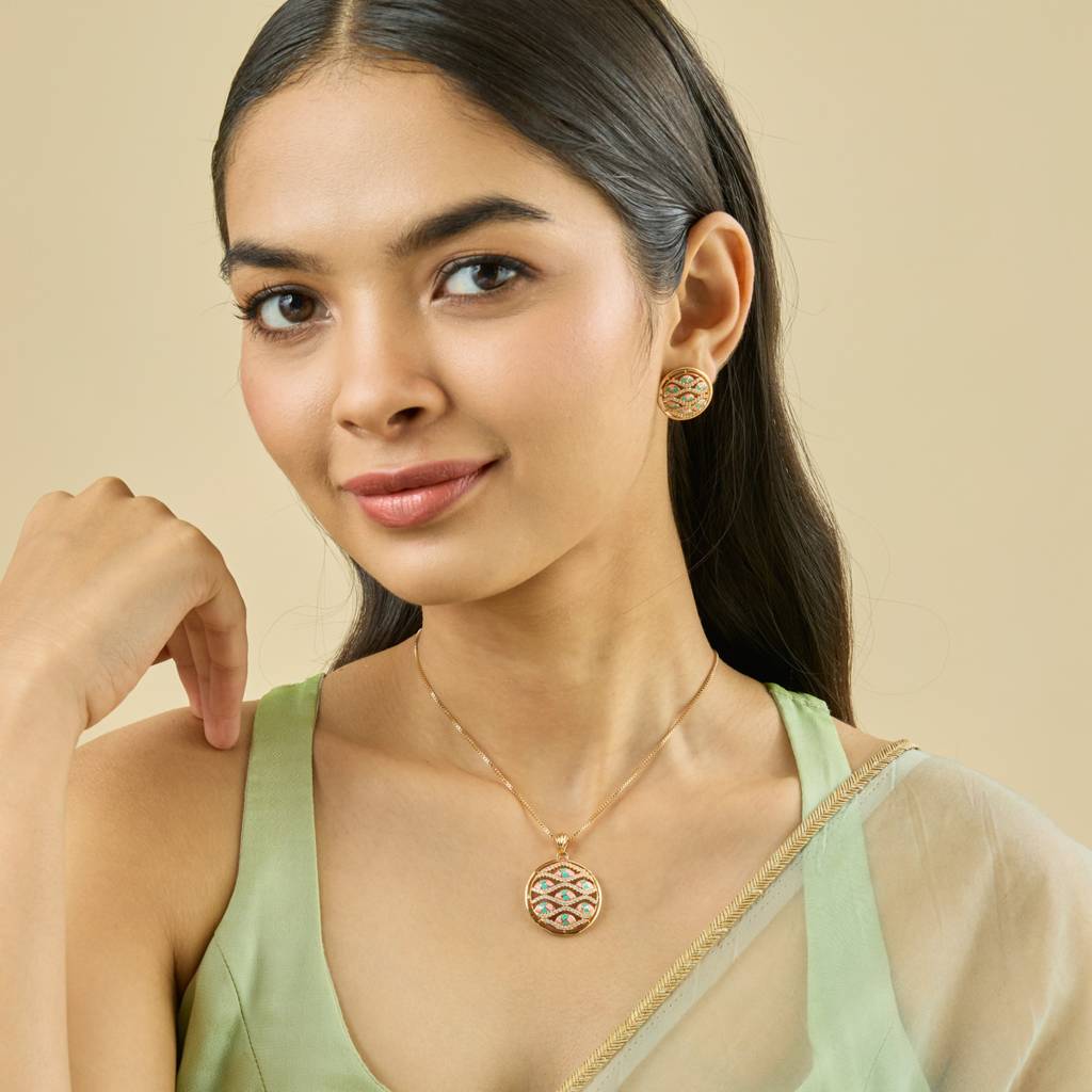 Party Zircon Pendant Set-182628 : 447673