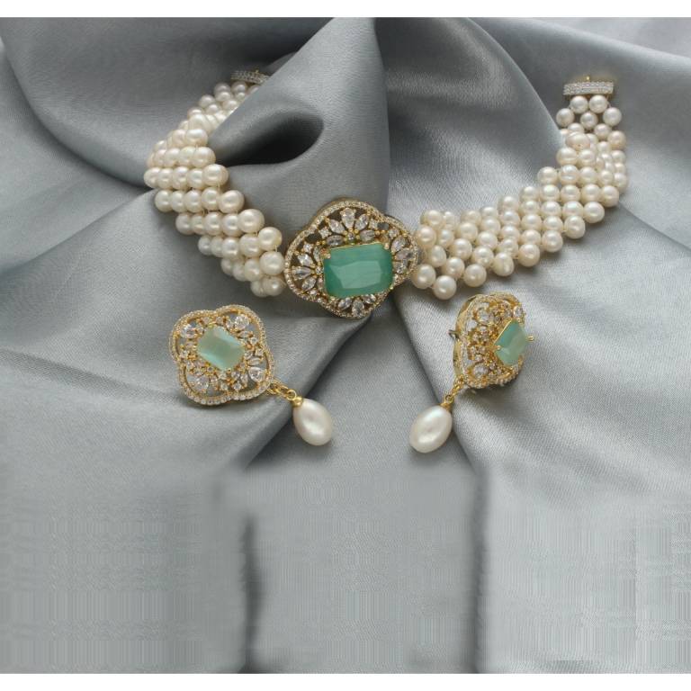 Lipika Pearl Choker Necklace : JPAPL-23-13