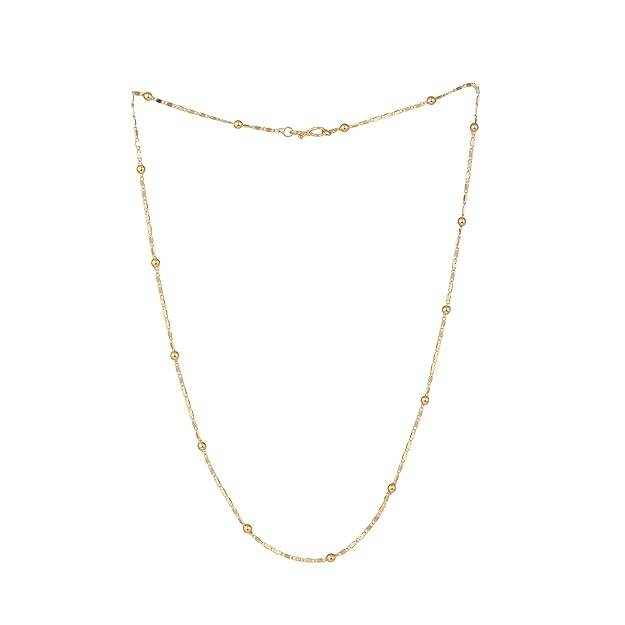 Modern Combo Of 3 Gold Finish Lightweight Chains For Casual & Party Wear For Unisex : OSAKCOM004-IGCHAIN