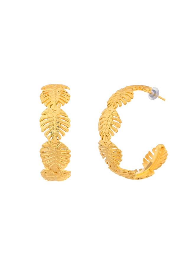 Voylla Hawaii Monstera Hoops : 8905124521290