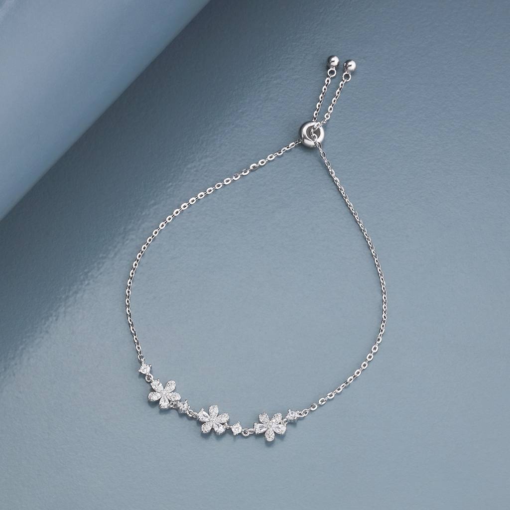 Kushal'S Fashion Jewellery Plated Party 92.5 Sterling Silver Bracelet -191288 : 453362