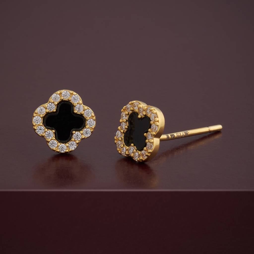 Kushal'S Fashion Jewellery Plated Zircon 92.5 Sterling Silver Studs-183146 : 437307