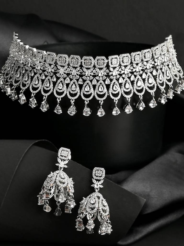 Sparkling Opulence Teardrop Gems Jewellery Set : 8905124469622