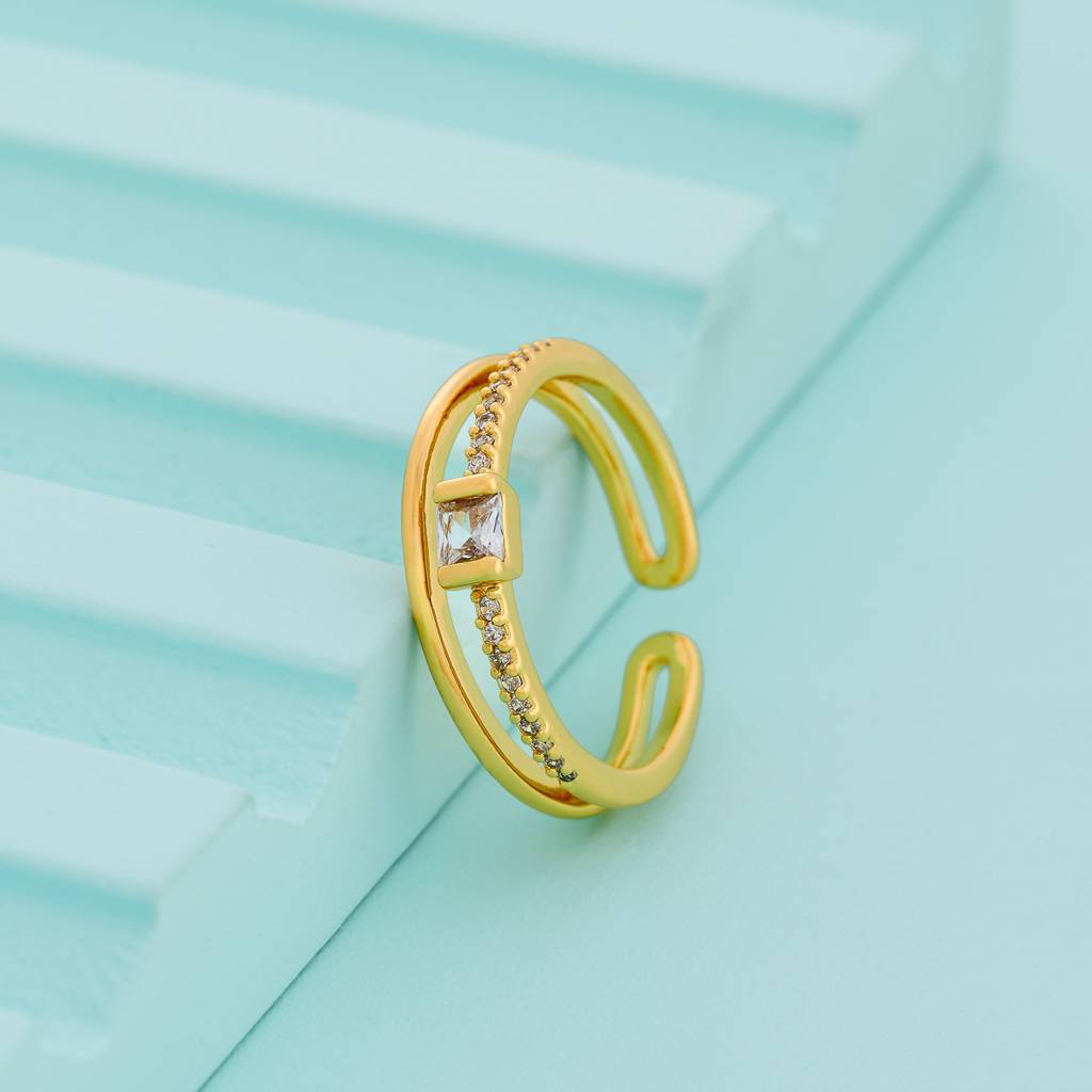 Kushal'S Fashion Jewellery -Plated Party Trendy Zircon Finger Ring -192420 : 455129