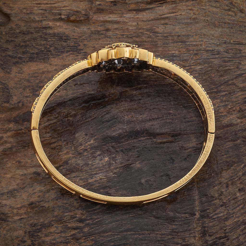 Kushal'S Fashion Jewellery White Victorian-Plated Ethnic Kundan Kada-158513 : 422373