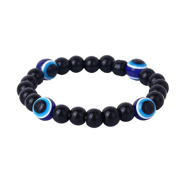 Fashion Evil Eye Bracelet For Men & Women: Trendy & Contemporary Energy Protector Black Evil Eye Charm Br : OSAK003-BKBR