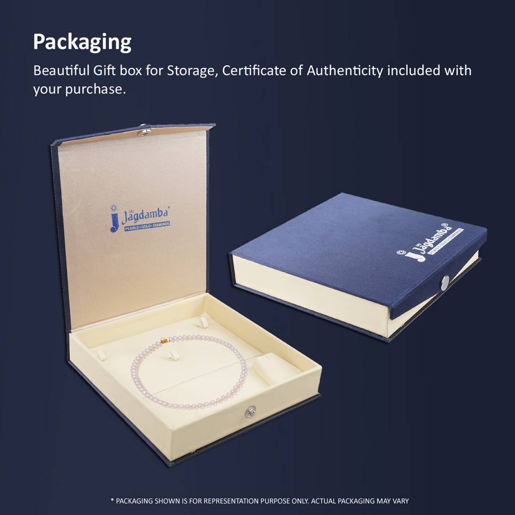 Royal Glint Pearl Necklace Set With Bracelet : JPAUG-25-139