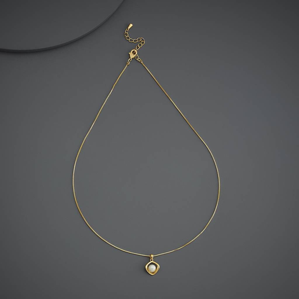 Kushal'S Fashion Jewellery Pearl Plated Party Trendy Zircon Necklace-187037 : 445841