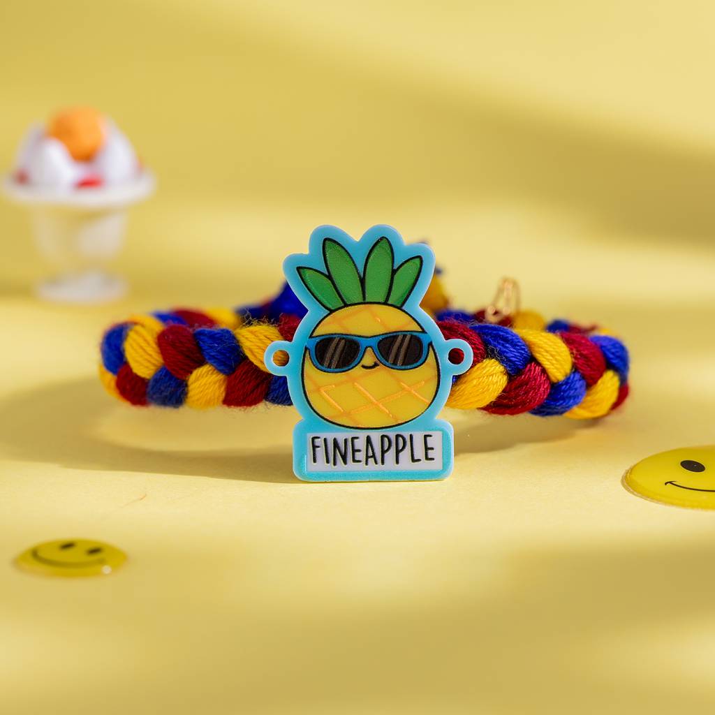 Cheerful Pineapple Buddy Kids Rakhi : 8905124561401