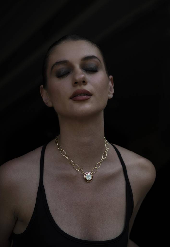 Dual Coin Charm Necklace : N05