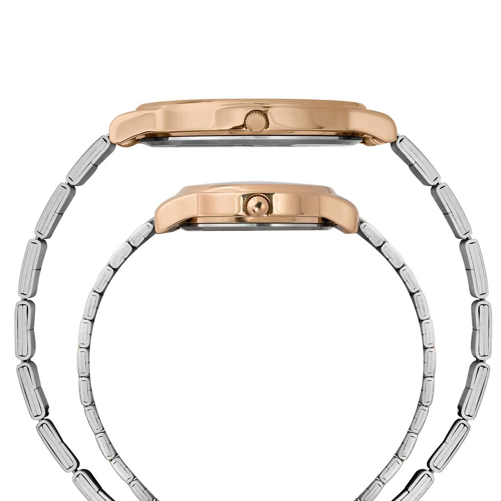 Timex Trendline Round 42Mm Analog Pair Watch - Tw00Pr331 : TW00PR334