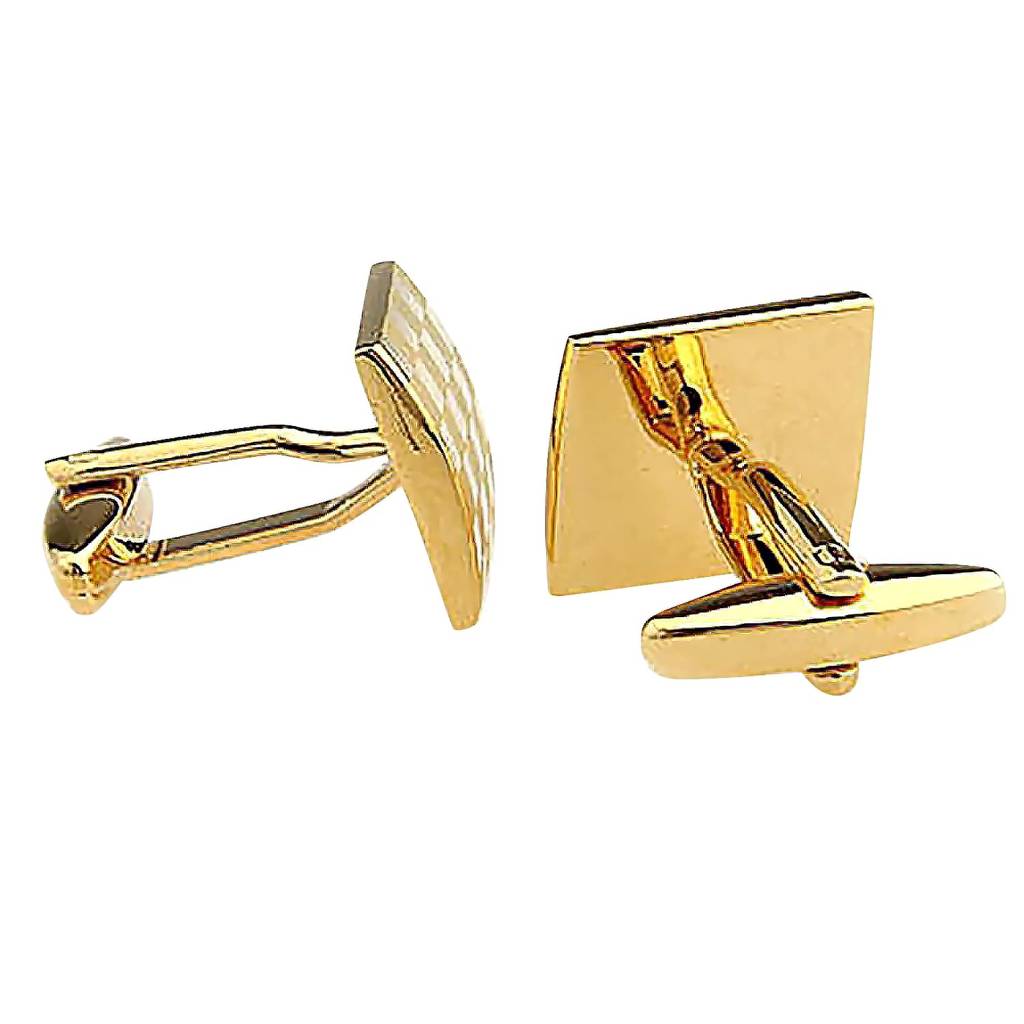Gold Plated Cufflinks Set Stylish Accessories For Men & Boys Wedding Business Gift (Px9Cl102G) : PX9CL102G