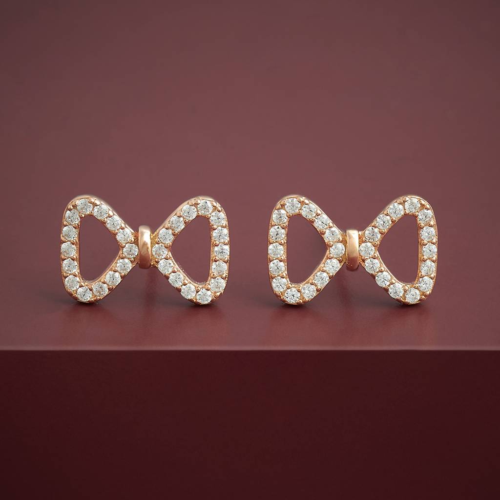 Kushal'S Fashion Jewellery Plated Zircon 92.5 Sterling Silver Studs-183229 : 437594