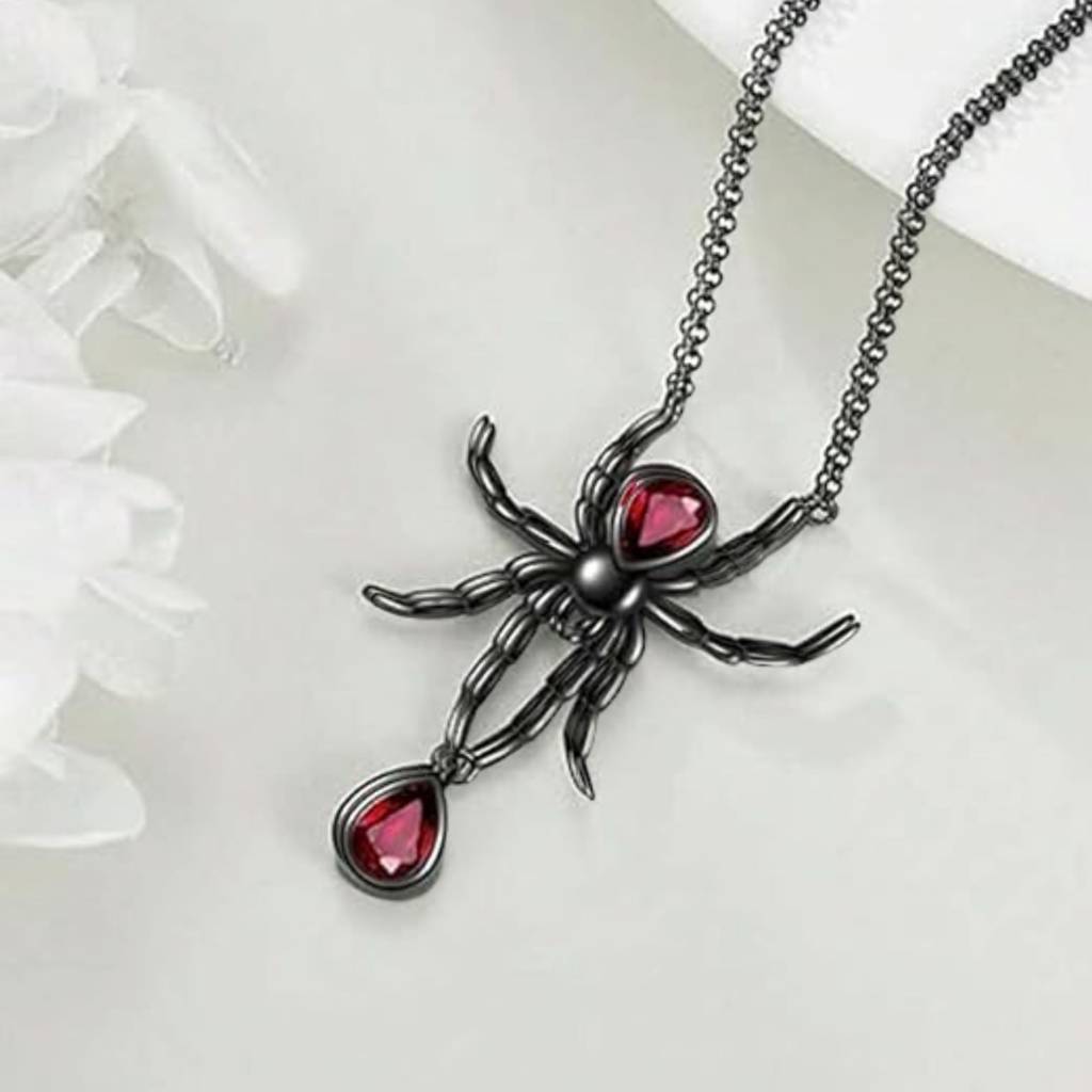 Bloodstone Necklace : NS14234-BLK-RED