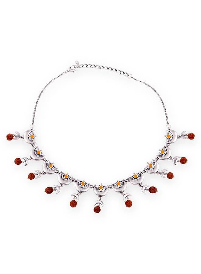 Aham Brahmasmi Rudraksha Beads Adorned Necklace : 8905124112115