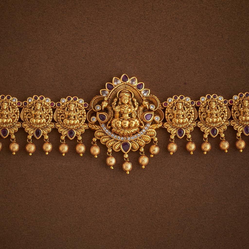Kushal'S Fashion Jewellery Ruby Gold-Plated Ethnic Antique Kamarband -169569 : 421607