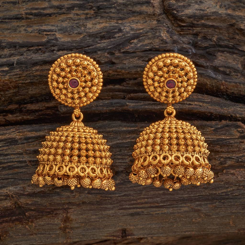 Kushal'S Fashion Jewellery Dome Shaped Jhumkas Earrings-172680 : 413113
