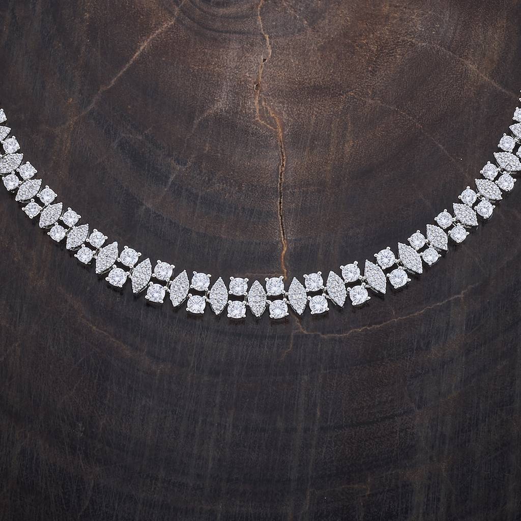 Kushal'S Fashion Jewellery -Plated Party Zircon Jewellery Set -175701 : 421123