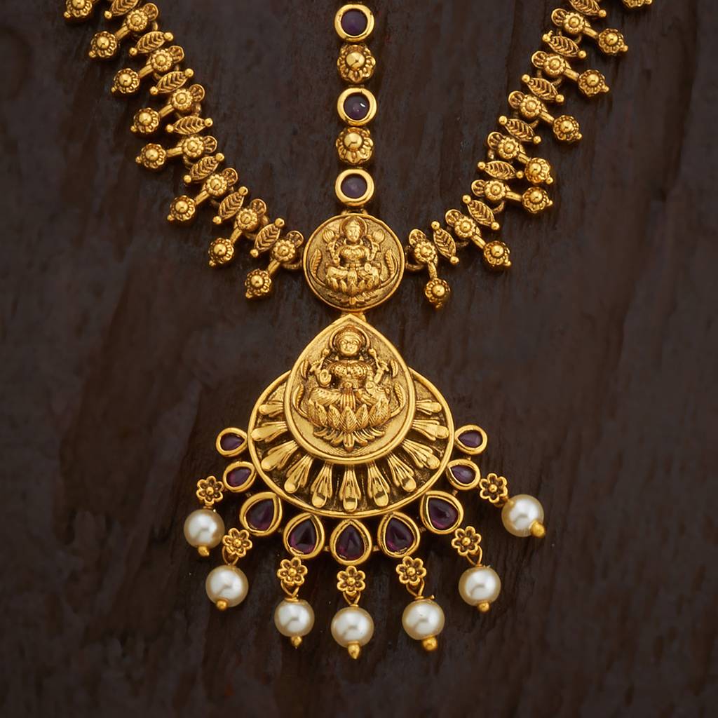 Kushal'S Fashion Jewellery Ruby Gold-Plated Ethnic Antique Tikka -400232 : 400232