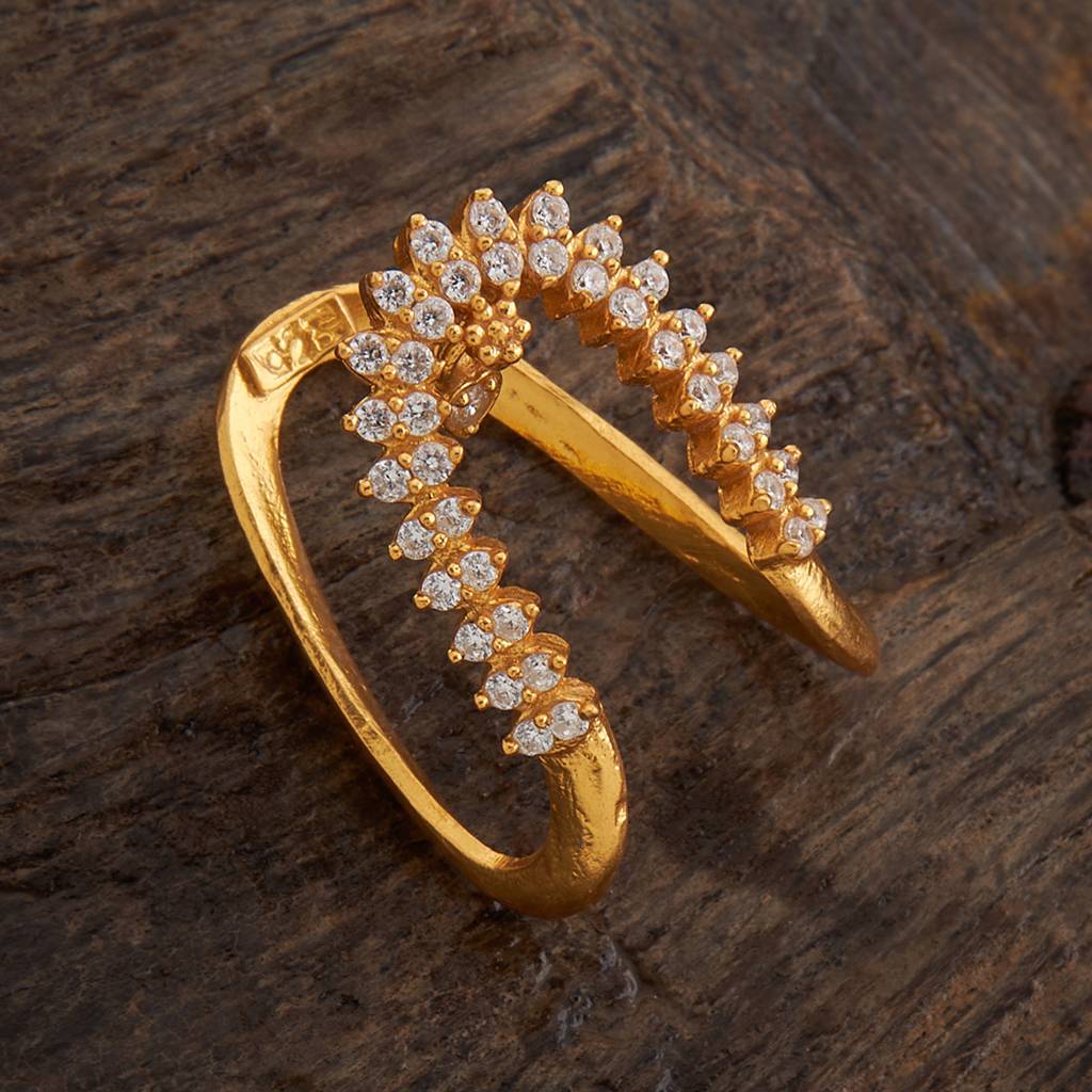 Kushal'S Fashion Jewellery White Gold-Plated 92.5 Sterling Silver Temple Finger Ring -162223 : 395829